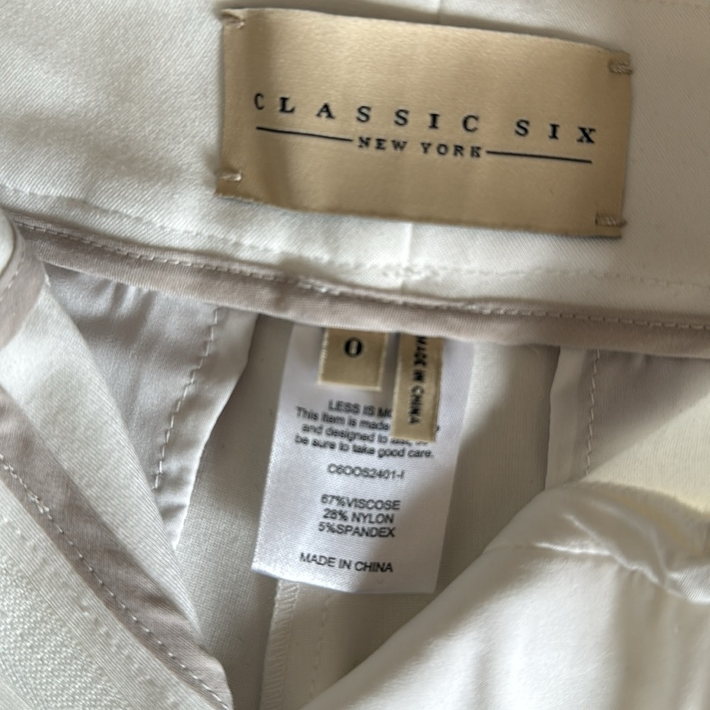 Classic Six Lauren Shorts (White Tailored Women's Shorts) - Picture 2 of 4